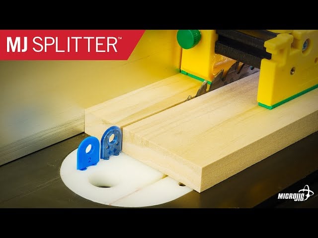 Rückschlagvermeidung bei einer Tischsäge mit MJ SPLITTER SteelPro von MICROJIG