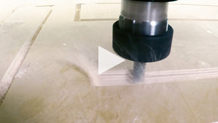 Amana Tool® #45422 Running at 590 IPM on Birch Plywood
